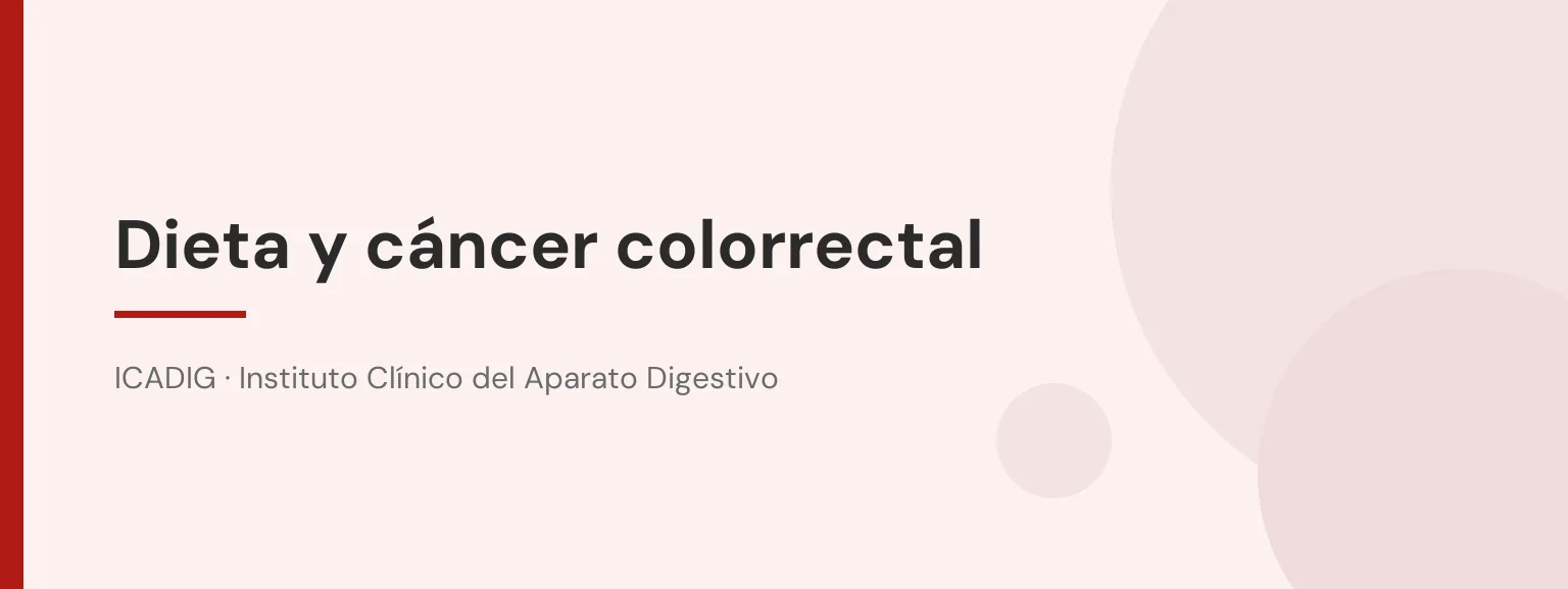 Dieta y cáncer colorrectal