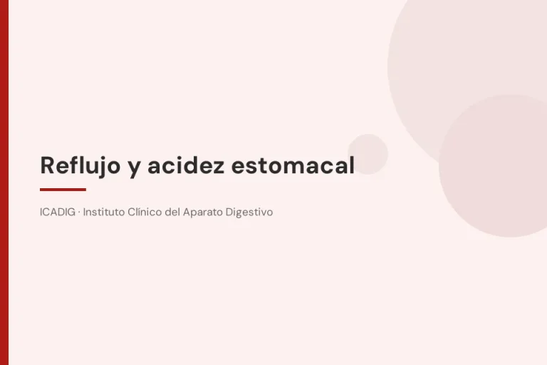 Reflujo y acidez estomacal